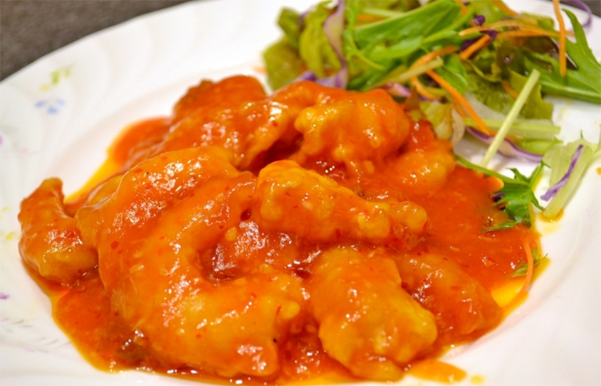 菰田総料理長 ふわふわ海老チリソース